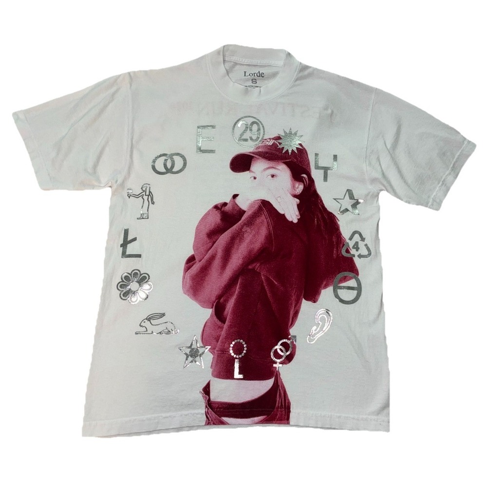 Lorde Festival Run 2026 Lollapalooza Chicago Hinterland Tour T-Shirt White Small
